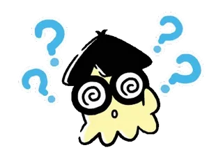 🐙 はてなマーク, 混乱, めまい, 漫画 telegram sticker