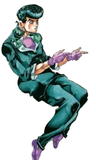 👉 Josuke Higashikata JoJo's Bizarre Adventure Anime, Manga, Jojo, Charakter, Pose whatsapp sticker