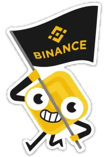 💪 BINANCE Binance, crypto, cryptocurrency, flag, logo telegram sticker