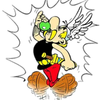 💪 Asterix Asterix, Banda Desenhada, Desenho animado, Força whatsapp sticker