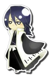 😑 Rukia Kuchiki Bleach Anime, Bleach, Rukia, Kuchiki, Chibi, Mangá whatsapp sticker