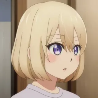 💛 Anime, Fille, Blonde, Personnage, Mignon telegram sticker