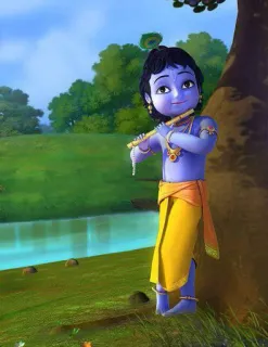 🤗 Krishna Hinduism, Krishna, flute, Indian culture, god, deity telegram sticker