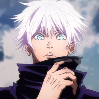 🕸 Satoru Gojo Jujutsu Kaisen Anime, Manga, Satoru Gojo, Jujutsu Kaisen, Rambut putih, Karakter telegram sticker