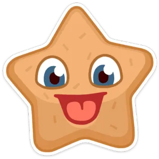 🍪 star, cartoon, cute, happy, emoji, sticker telegram sticker