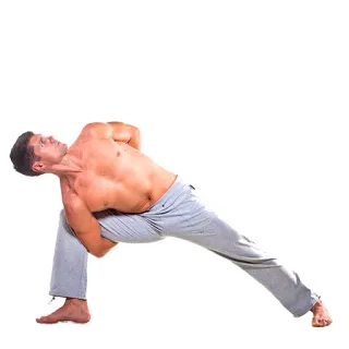 🙃 yoga, pose, exercise, man, fitness, stretch telegram sticker