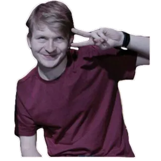 ✌ homem, símbolo da paz, retrato, pessoa, positivo telegram sticker