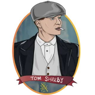 ❤️ Tommy Shelby Peaky Blinders TOM SHELBY Peaky Blinders, Tommy Shelby, smoking, gangster, Birmingham, England, portrait telegram sticker