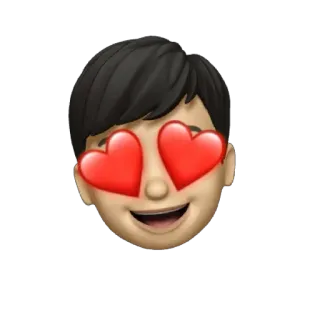 🫁 Emoji, Occhi a cuore, Amore, Faccia, Sticker whatsapp sticker