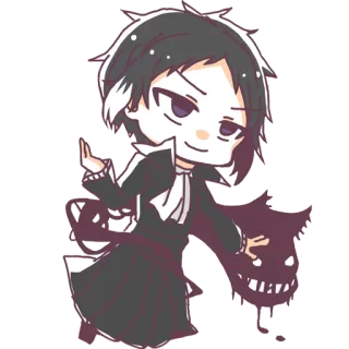 Akutagawa @Nekosticker whatsapp stickers