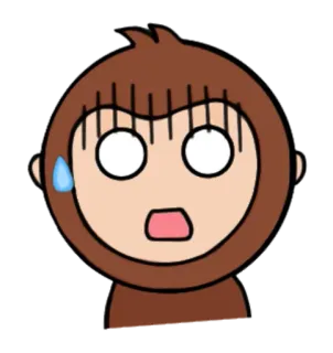 😮 bang, geschokt, emoji, cartoon, bezorgd, angstig telegram sticker