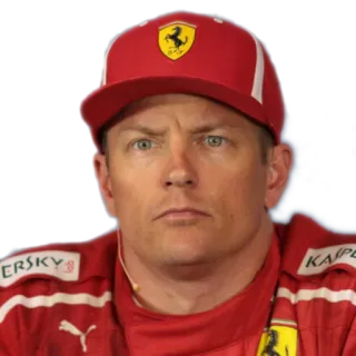 😐 Kimi Räikkönen 포뮬러 1, 레이싱, 페라리, 운동 선수, 드라이버 whatsapp sticker