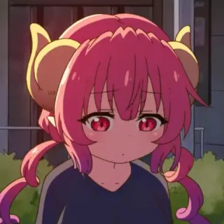 😔 Ilulu Miss Kobayashi's Dragon Maid Anime, Drache, Süß, Mädchen, Hörner, Ilulu telegram sticker