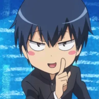💙 anime, chibi, cute, boy telegram sticker
