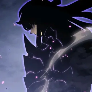 💜 アニメ, キャラクター, 鎧, ダーク telegram sticker