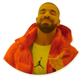 ☺️ Drake Drake, meme, approval, music, pop culture, internet meme telegram sticker