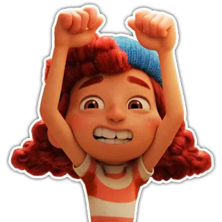 🥵 Giulia Marcovaldo Luca Giulia Marcovaldo, Luca, Disney, Pixar, Aufgeregt, Comicfigur telegram sticker