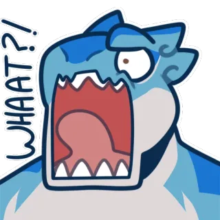 ❔ WHAT?! geschockt, wütend, Ausruf, Cartoon, Frage, überrascht whatsapp sticker