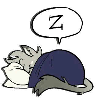 🛏 Z sleep, sleeping, tired, cartoon, zzz whatsapp sticker