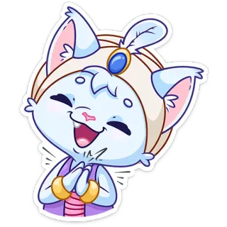 ☺️ kucing, kartun, imut, binatang, stiker, fantasi telegram sticker