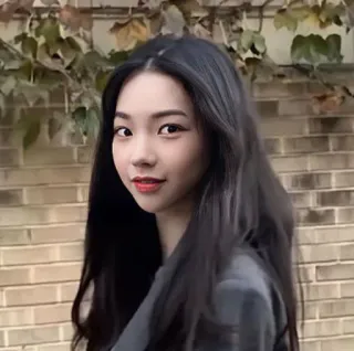 🌸 여자, 갈색 머리, 인물 사진, 아시아인 telegram sticker