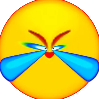 😂 Эмодзи, Смешно, Преувеличенный, Комикс, Смех, Плач telegram sticker