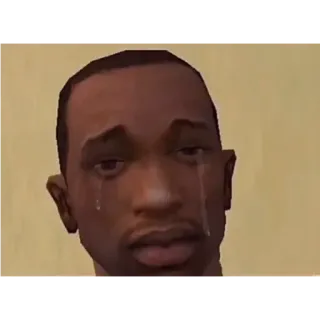 💟 CJ Grand Theft Auto: San Andreas CJ, weinen, Grand Theft Auto, San Andreas, Videospiel, traurig, Meme telegram sticker