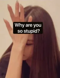 🤦‍♀️ Why are you so stupid? Facepalm, Dumm, Ärger, Frustration telegram sticker