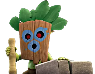 😮 дерево, лицо, маска, тотем, зеленая кожа, лес, природа telegram sticker