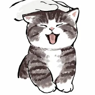 🥞 cat, kitten, pet, animal, cute, hand, petting telegram sticker