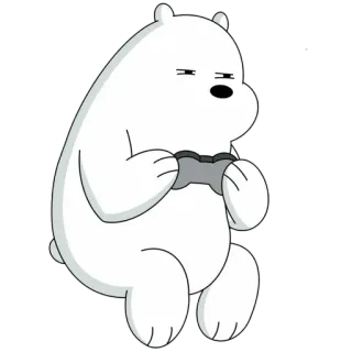 🎮 Ice Bear We Bare Bears polar bear, bear, cartoon, game, ice bear, video game telegram sticker