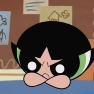 🍭 Buttercup The Powerpuff Girls Dibujos animados, Las Chicas Superpoderosas, Bellota, Enojado telegram sticker