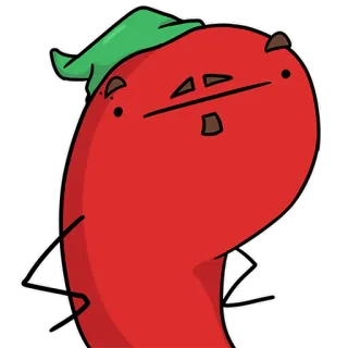😐 고추, 야채, 만화, 음식, 스티커 telegram sticker