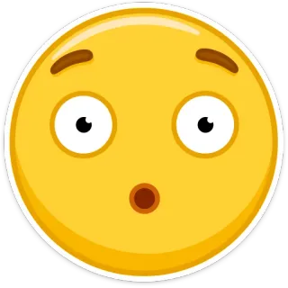 😮 Emoji, Verrast, Geschokt, Expressie, Geel, Gezicht telegram sticker