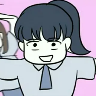 📍 漫画, アニメ風, 笑顔, キャラクター telegram sticker