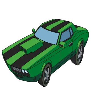 🚕 машина, автомобиль, зеленый, черный, транспорт, транспорт, гонки telegram sticker