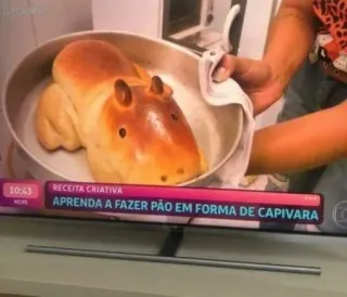 🍩 RECEITA CRIATIVA
APRENDA A FAZER PÃO EM FORMA DE CAPIVARA brot, capybara, rezept, essen, kochen telegram sticker