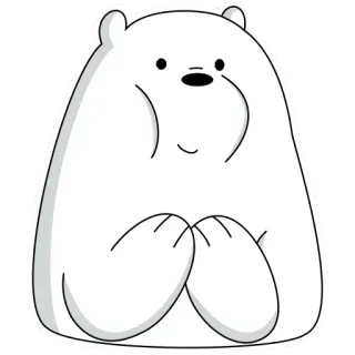 ☺ Ice Bear We Bare Bears desenho animado, urso, Ice Bear, We Bare Bears, fofo, animal telegram sticker