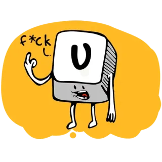 🤬 f*ck 不快, 漫画, 中指, 怒り telegram sticker