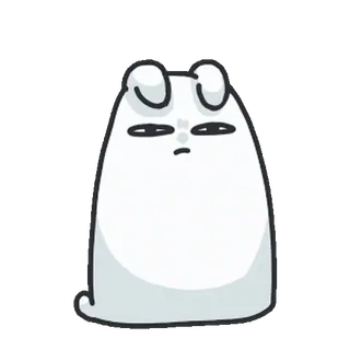 😐 fantôme, tache, dessin animé, autocollant, personnage telegram sticker
