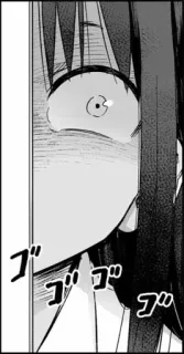 👁 ゴ ゴ ゴ ゴ Manga, Enojado, Tenso, Primer plano, Emoción, Japonés telegram sticker
