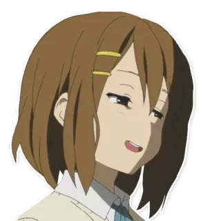 👀 Yui Hirasawa K-On! Anime, K-On, Yui Hirasawa, Carina, Ragazza, Cartone animato, Personaggio whatsapp sticker