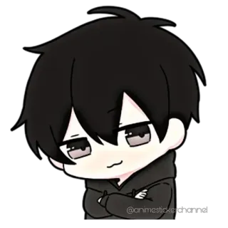 😉 anime, manga, chibi, cartoon, hoodie telegram sticker