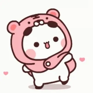 🎈 Bär, süß, Tier, kawaii, rosa, Cartoon telegram sticker