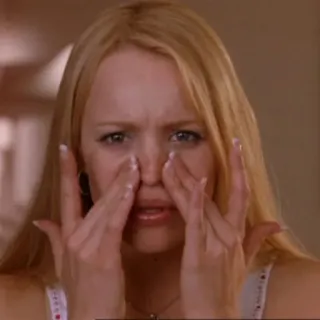 💆 chorando, triste, mulher, meninas malvadas, regina george telegram sticker