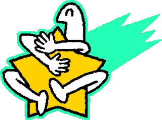 💫 stella, abbraccio, cartone animato, astratto, personaggio telegram sticker