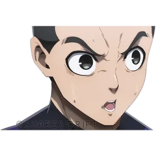 🤨 animé, sueur, contrarié, intense, choqué whatsapp sticker