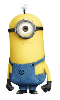😕 Minion Despicable Me Cartone animato, Giallo, Guercio, Animato, Personaggio, Minion telegram sticker