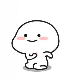 ☁ süß, Cartoon, Blob, minimalistisch telegram sticker