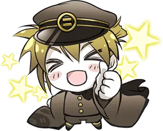 👍 anime, chibi, cute, character, smiling, thumbs up telegram sticker